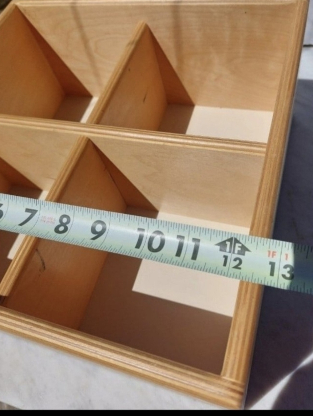 Natural Wood 4-Compartment Wall Shelf | Home Wall Decor - Picture 8 of 12
